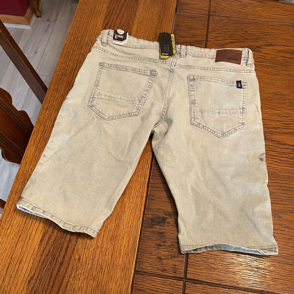 Buffalo David Bitton Light Gray Denim Jean Shorts